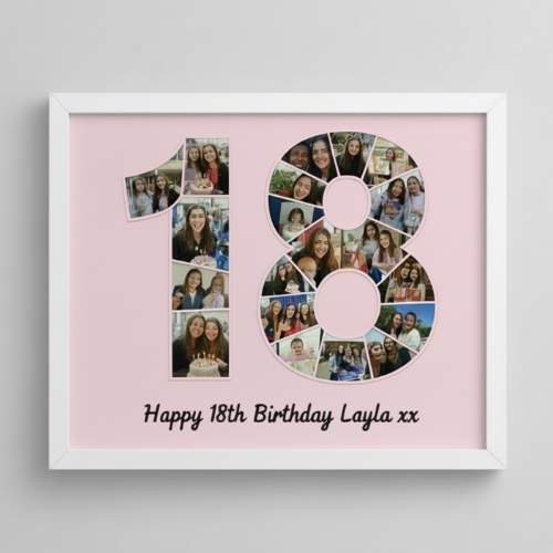18th birthday personalised printed photo frame 