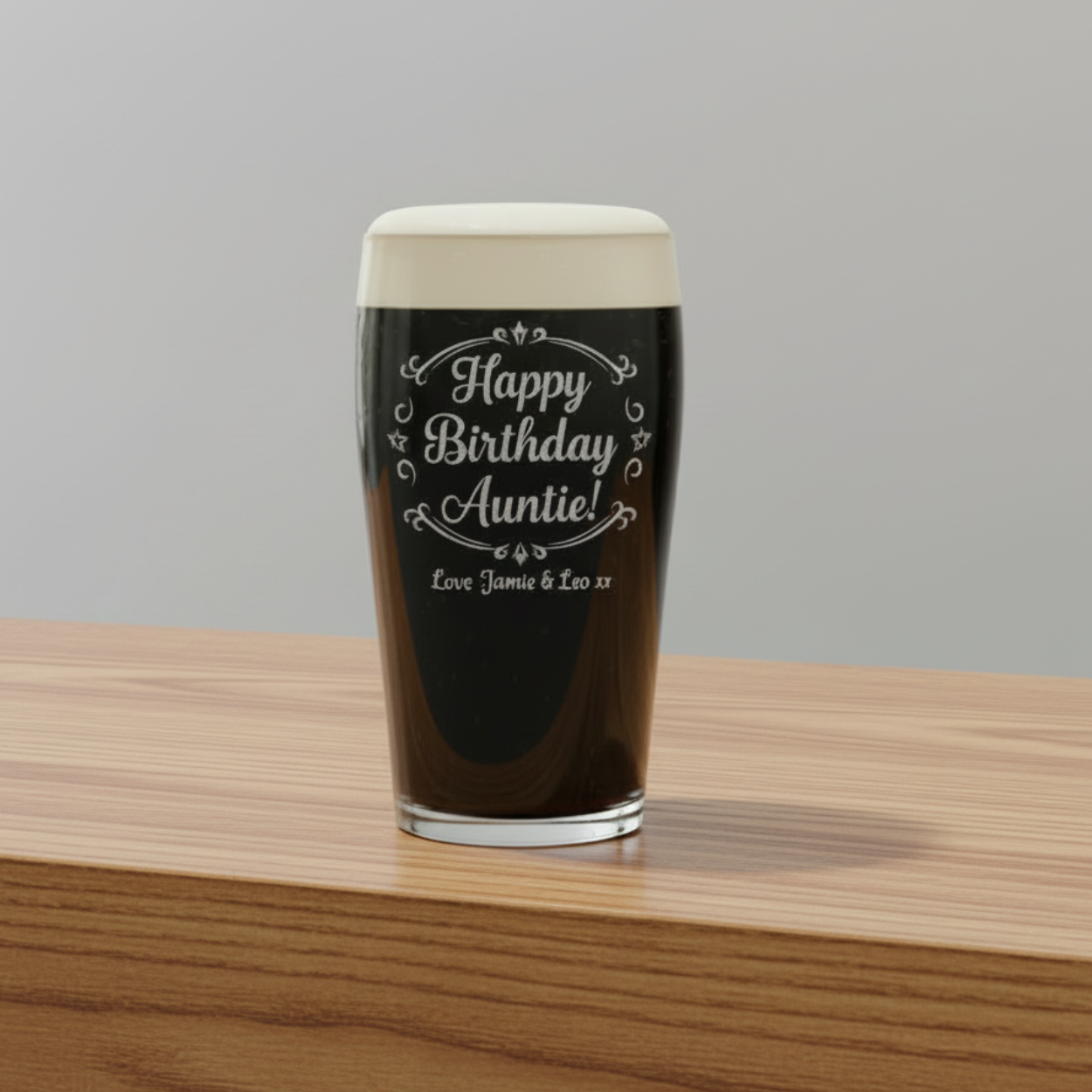 Auntie Birthday engraved pint glass