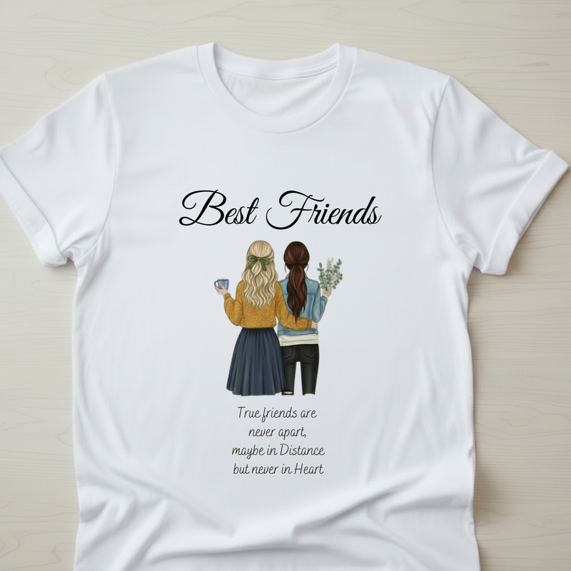 Friend her birthday printed t-shirt