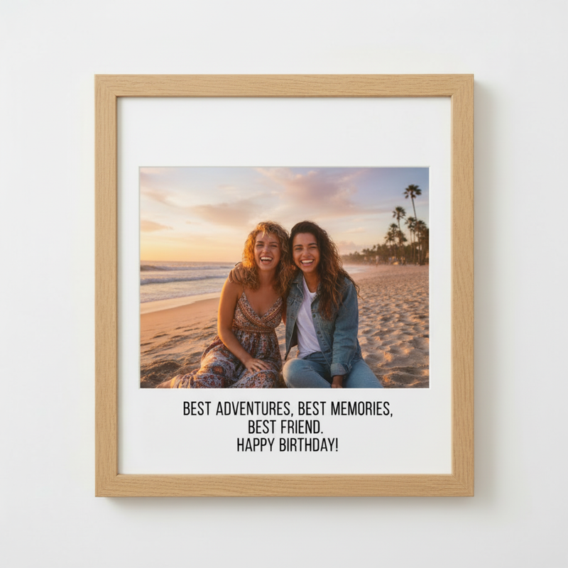 Friend her birthday photo print frame