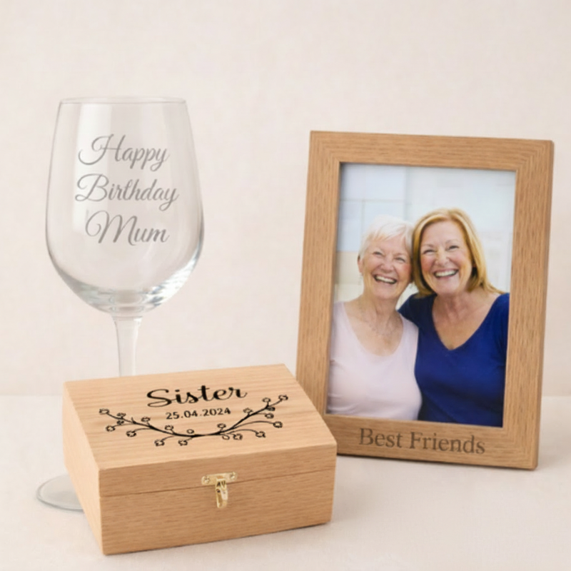 Her birthday personalised engraved printed photo gifts