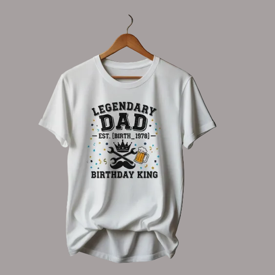 Dad birthday printed t-shirt