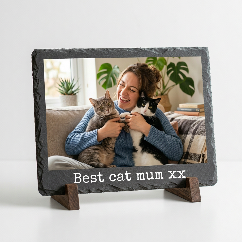 Mothers day pet mum personalised slate photo print 