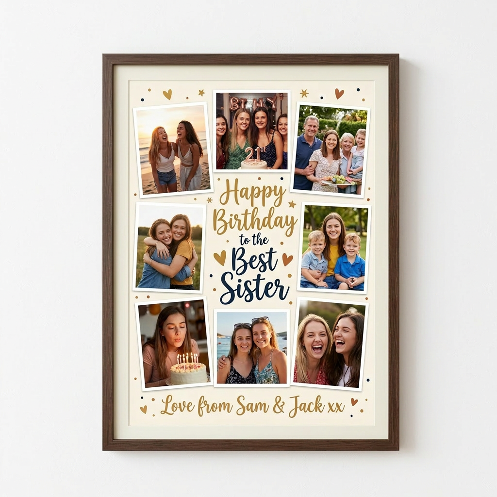 Sister Birthday photo print frame