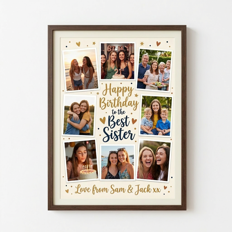 Sister Birthday photo print frame