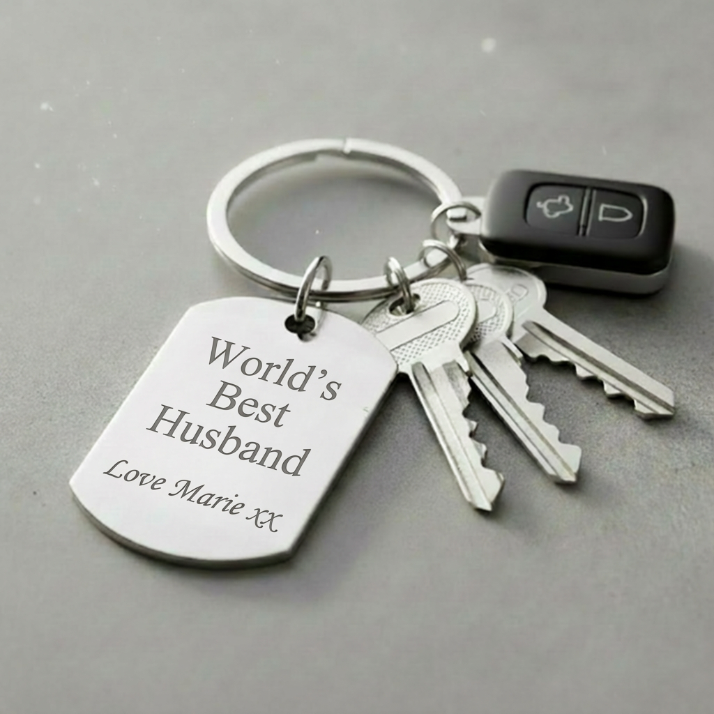 worlds best husband metal key ring