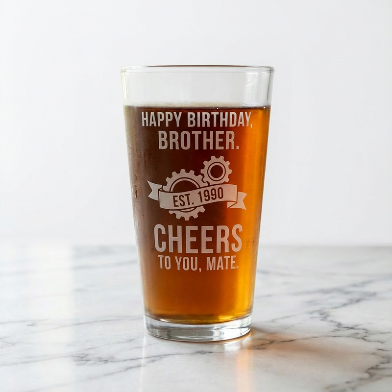 engraved glass for brothers birthday