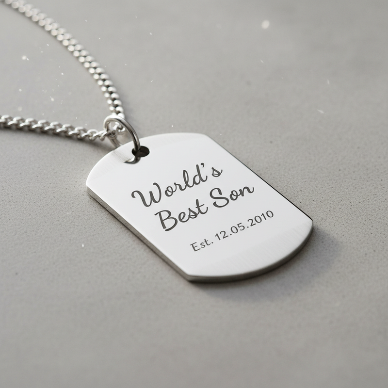 worlds best son dog tag