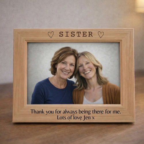 Sister Birthday personalised engraved photo frame