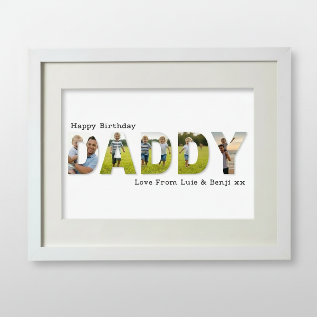 Dad birthday photo print frame