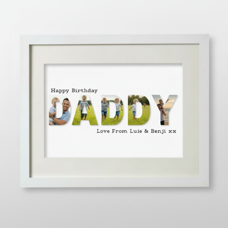Dad birthday photo print frame
