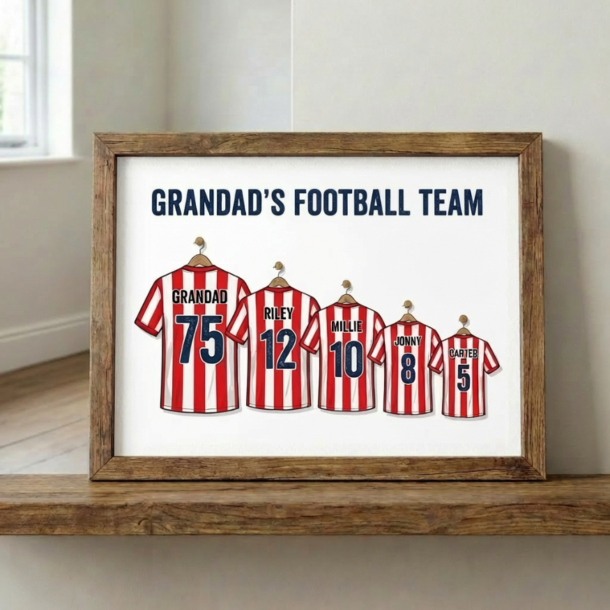 grandad  birthday personalised print frame