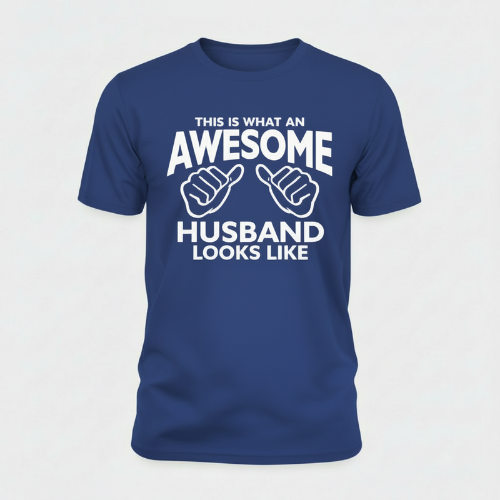 Husband birthday printed t-shirt
