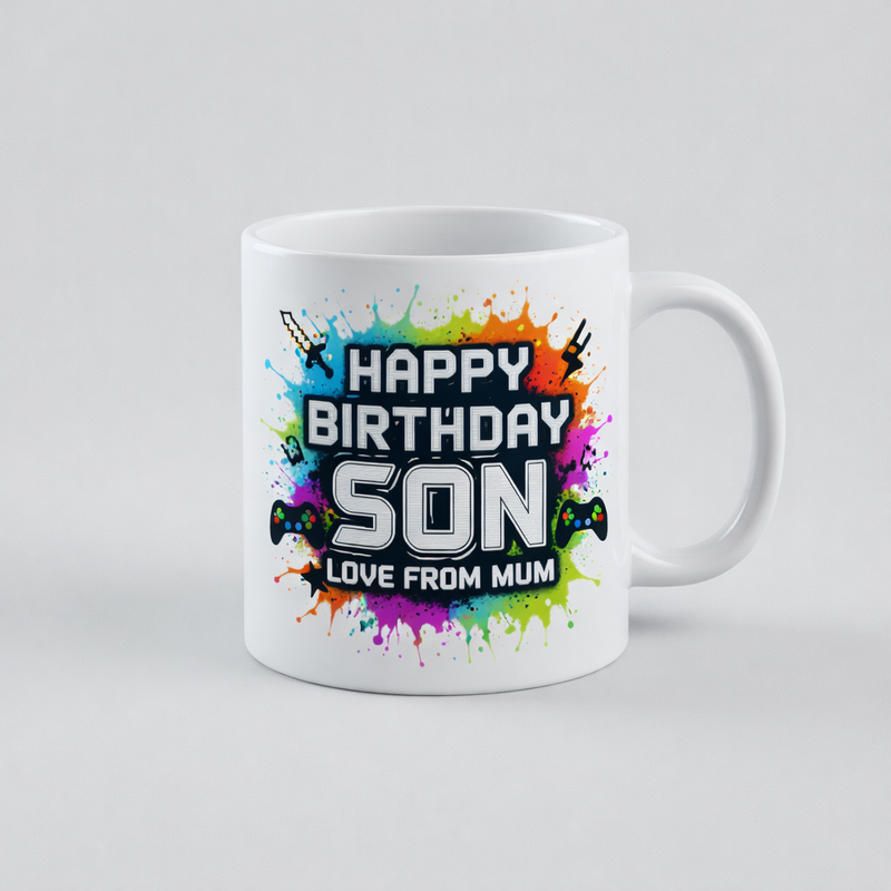 Son birthday personalised mug