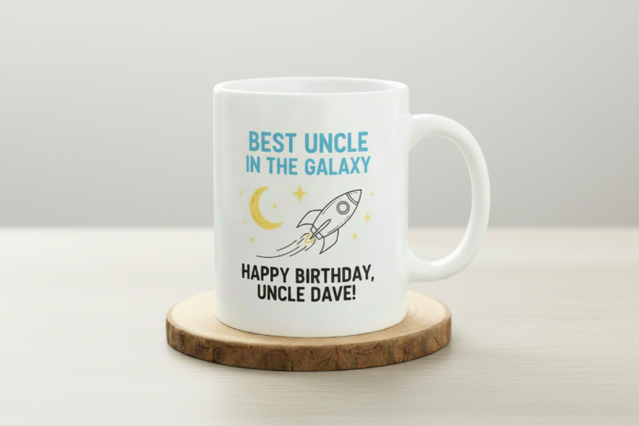 Uncle birthday personalised mug