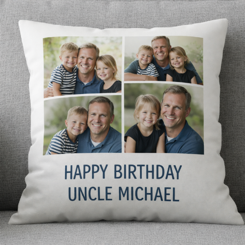 Uncle birthday personalised printed pillow