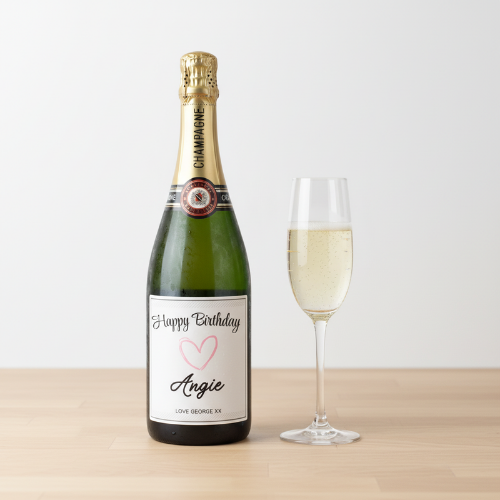 Wife birthday personalised champaign bottle