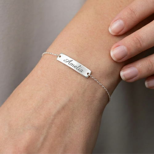 Granddaughter birthday engraved bracelet 