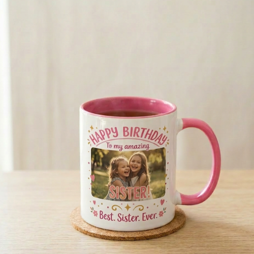 Sister Birthday photo mug