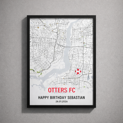 Friend male birthday personalised print frame
