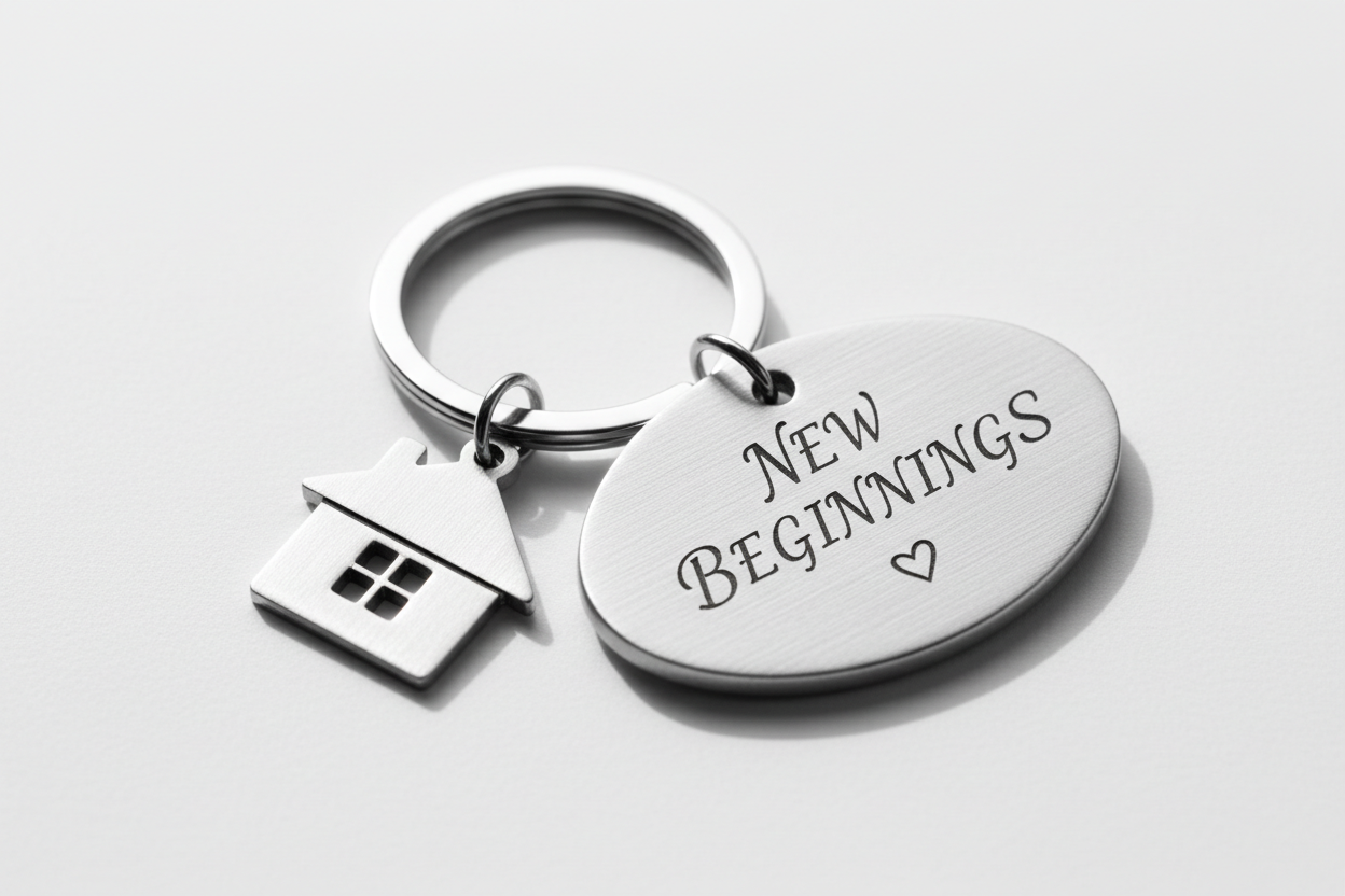 Engraved wooden new home signs