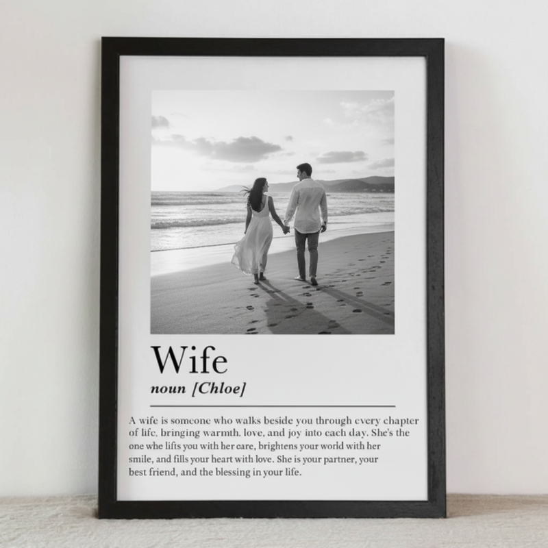 wife birthday personalised birthday print frame