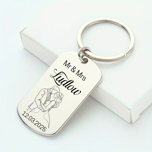 Personalised Wedding Day Keyring